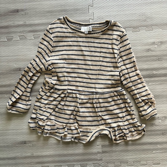 Ro & De Tops - Ro & De Striped Top Cream and Black XS